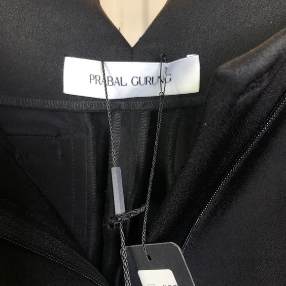 Prabal Gurung V-Front Black Crepe Trouser Pants NWT size 4 - Picture 3 of 7